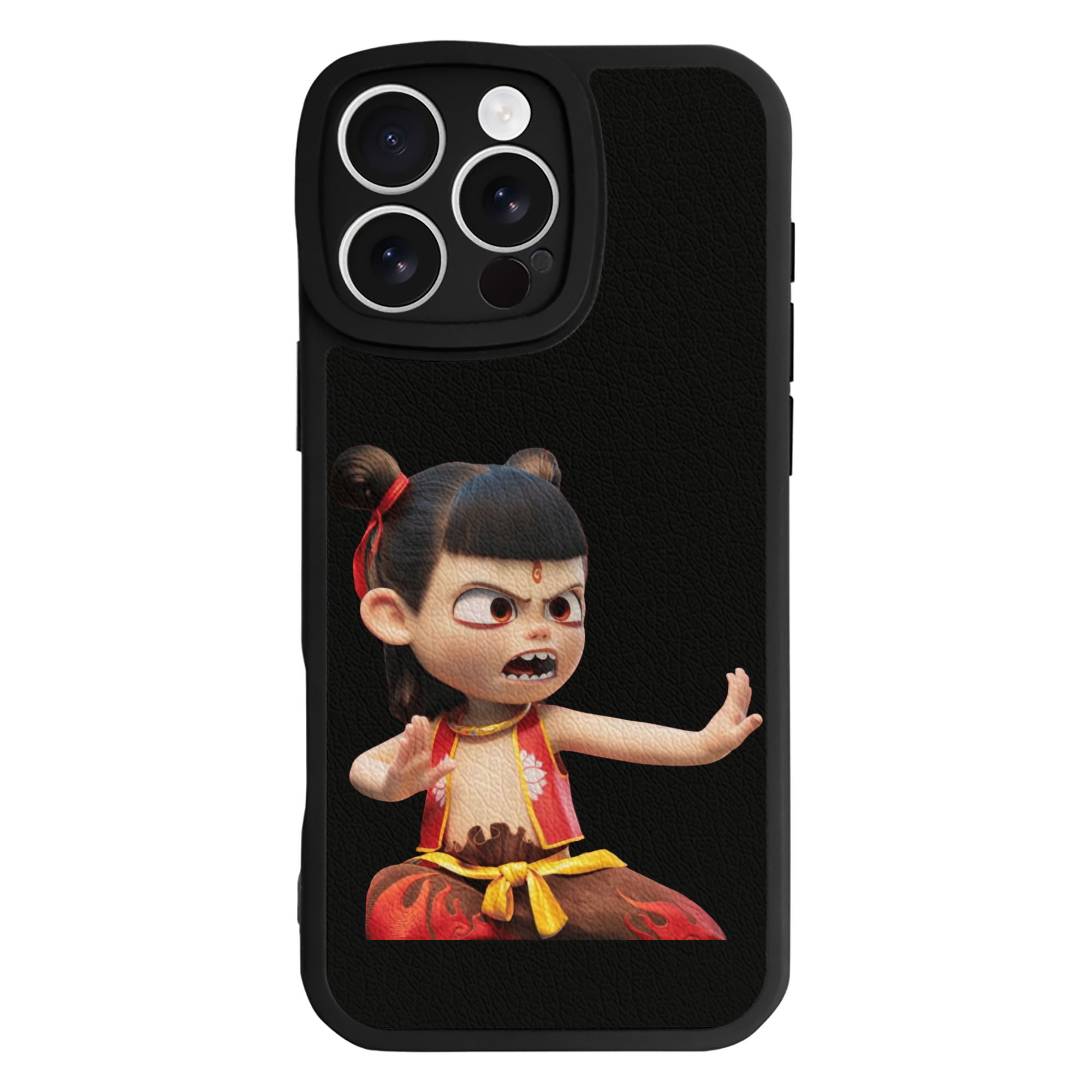 （画像用） Ne Zha 2 ナタ 魔童の大暴れ 【iPhone 16シリーズ対応】シリコンスマホケース（レザー調） 材質：シリコン